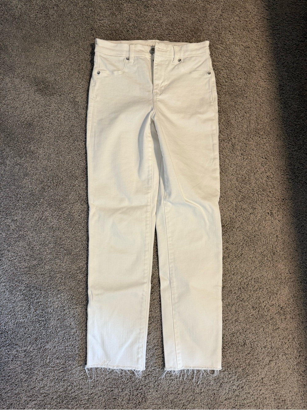 American Eagle Outfitters White Straight-Leg Jeans